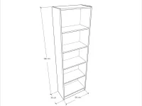 Basic könyvespolc 60-as méretrajz